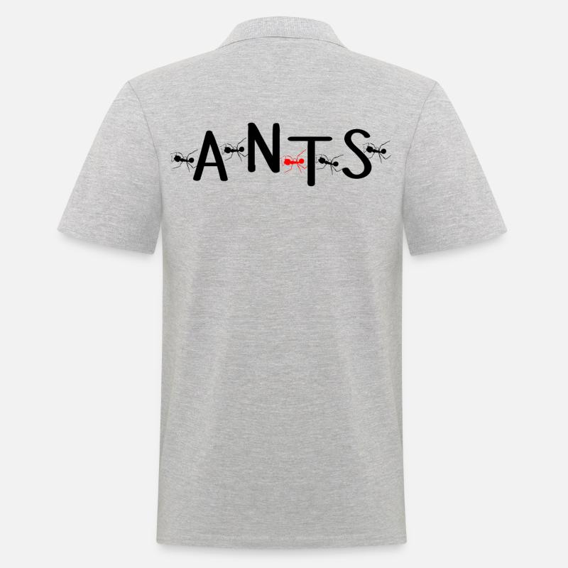 fourmi fourmi fourmis amis fourmis cool fourmis disant - Polo Homme - gris chiné