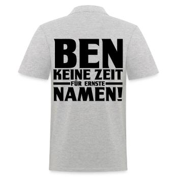 Prénom Ben - Polo Homme - gris chiné - Dos - Kai (181cm)
