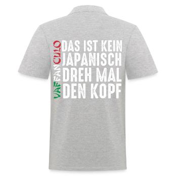 Italy Italian Vaffanculo - Men's Polo Shirt - heather grey - Back - Kai (181cm)