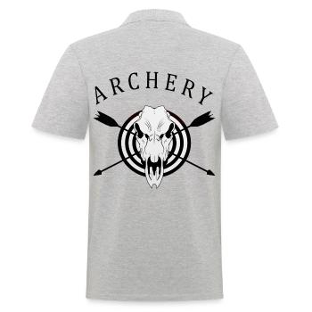 Archery Archer Motif Chemise Bow - Polo Homme - gris chiné - Dos - Kai (181cm)