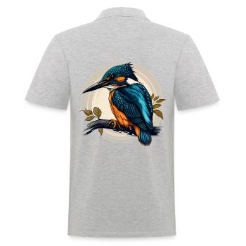 Bande dessinée / dessin animé Kingfisher assis sur une branche - Polo Homme - gris chiné - Dos - Kai (181cm)