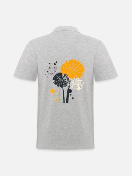 Beautiful dandelion, dandelion motif - abstract - Men's Polo Shirt - heather grey