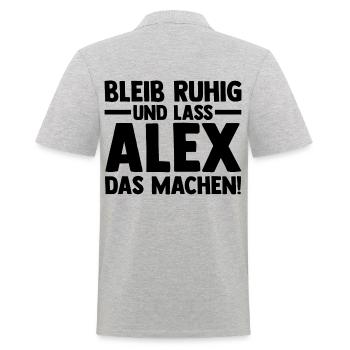 Alexander Alexandra Alexa Alex - Polo Homme - gris chiné - Dos - Kai (181cm)