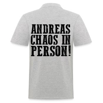Prénom Andreas - Polo Homme - gris chiné - Dos - Kai (181cm)