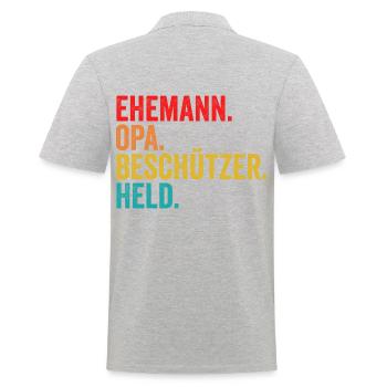Papy Papy - Polo Homme - gris chiné - Dos - Kai (181cm)