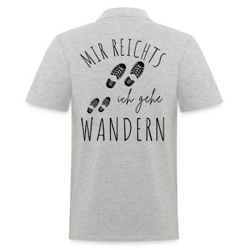 WANDERN Berge Bergsteigen WANDERWEG - Männer Poloshirt - Grau meliert - Hinten - Kai (181cm)