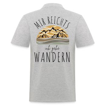 WANDERN Berge Bergsteigen WANDERWEG - Männer Poloshirt - Grau meliert - Hinten - Kai (181cm)