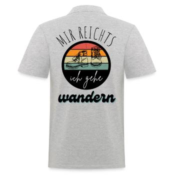 WANDERN Berge Bergsteigen WANDERWEG - Männer Poloshirt - Grau meliert - Hinten - Kai (181cm)