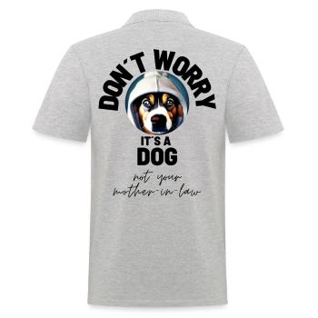 NE VOUS INQUIÉTEZ PAS... Chien Chiens Amour Chien - Polo Homme - gris chiné - Dos - Kai (181cm)