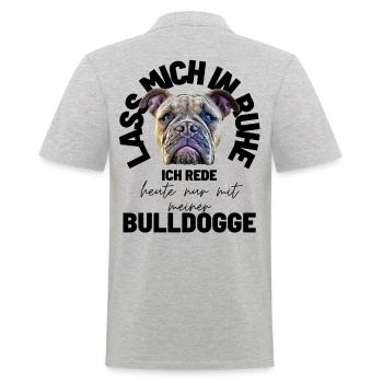 LAISSE-MOI TRANQUILLE... Bulldog Bulldog Bulldogs - Polo Homme - gris chiné - Dos - Kai (181cm)