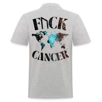 F... CK CANCER - ESPOIR, AMOUR ET COMBAT - Polo Homme - gris chiné - Dos - Kai (181cm)