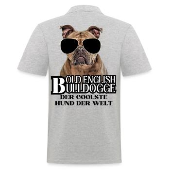Bouledogue Vieux Bouledogue Anglais Chien Chiens - Polo Homme - gris chiné - Dos - Kai (181cm)