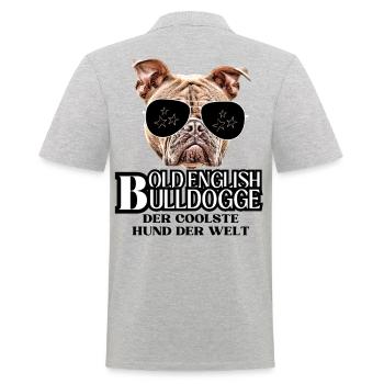 Bouledogue Vieux Bouledogue Anglais Chien Chiens - Polo Homme - gris chiné - Dos - Kai (181cm)