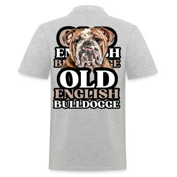 OLD ENGLISH BULLDOG Chien Chiens Bouledogue - Polo Homme - gris chiné - Dos - Kai (181cm)