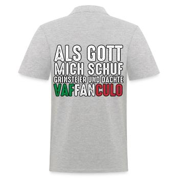Italie Vaffanculo italien - Polo Homme - gris chiné - Dos - Kai (181cm)
