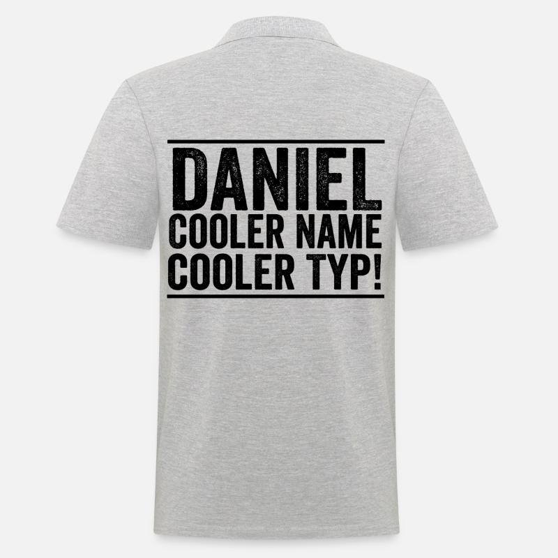 Vorname Daniel - Männer Poloshirt - Grau meliert