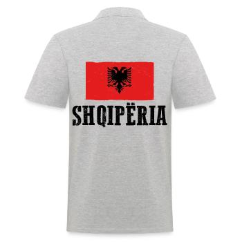Albaner Albanisch Albanien - Männer Poloshirt - Grau meliert - Hinten - Kai (181cm)