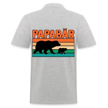 Papa Père - Polo Homme - gris chiné - Dos - Kai (181cm)
