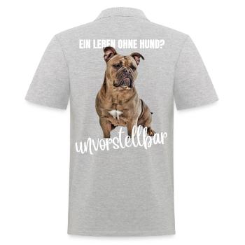 Bouledogue Vieux Bouledogue Anglais Chien Chiens - Polo Homme - gris chiné - Dos - Kai (181cm)