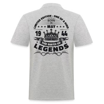 Mai 1944 Millésime 1944 Anniversaire 1944 Légende 44 - Polo Homme - gris chiné - Dos - Kai (181cm)