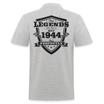 Légende Mai 1944 Né en 1944 Anniversaire 1944 - Polo Homme - gris chiné - Dos - Kai (181cm)