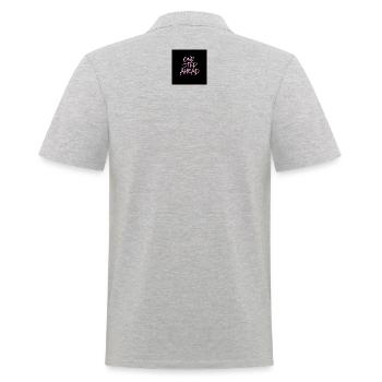 Neon Life Motto for Motivation - Men's Polo Shirt - heather grey - Back - Kai (181cm)