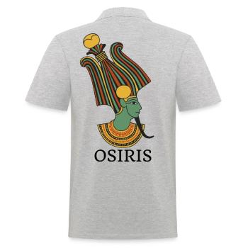 OSIRIS, Gott der Unterwelt - Männer Poloshirt - Grau meliert - Hinten - Kai (181cm)