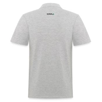 NORMAL O - Männer Poloshirt - Grau meliert - Hinten - Kai (181cm)
