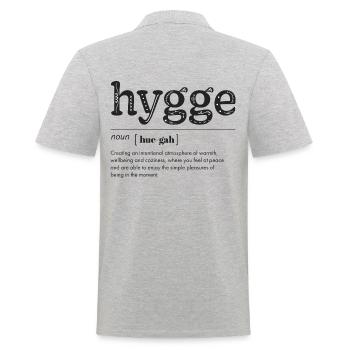 Hygge - Men's Polo Shirt - heather grey - Back - Kai (181cm)