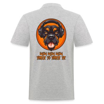 Musique, Casque, Chien, Hip Hop - Polo Homme - gris chiné - Dos - Kai (181cm)