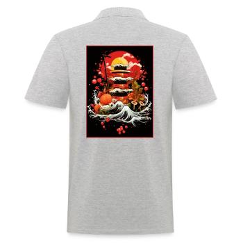 Le Sushi Bar - Polo Homme - gris chiné - Dos - Kai (181cm)