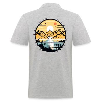 C’est ma place dans la nature - Polo Homme - gris chiné - Dos - Kai (181cm)