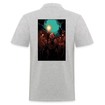 Parody of the Zombie Lynch Mob - Men's Polo Shirt - heather grey - Back - Kai (181cm)