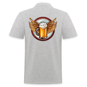 Beer with wings - Men's Polo Shirt - heather grey - Back - Kai (181cm)