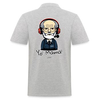 Service à la clientèle en psychothérapie : Sigmund, votre maman - Polo Homme - gris chiné - Dos - Kai (181cm)