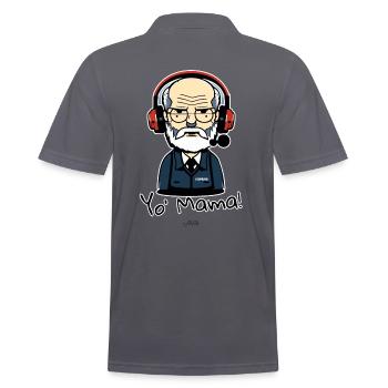 Psychotherapy Customer Service: Sigmund, your mom - Men's Polo Shirt - charcoal grey - Back - Nico (186cm)