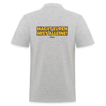 Macht euren Mist alleine - Männer Poloshirt - Grau meliert - Hinten - Kai (181cm)