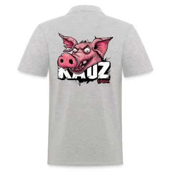 Cochon effrayant - Polo Homme - gris chiné - Dos - Kai (181cm)