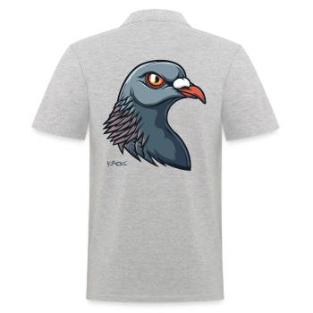 Une tête de colombe, la tête d’une colombe - Polo Homme - gris chiné - Dos - Kai (181cm)