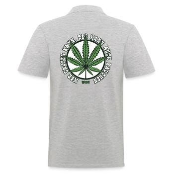 If you can drink, you can also smoke cannabis - Men's Polo Shirt - heather grey - Back - Kai (181cm)