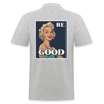 Femme au foyer nostalgique : message de bien-être - Polo Homme - gris chiné - Dos - Kai (181cm)