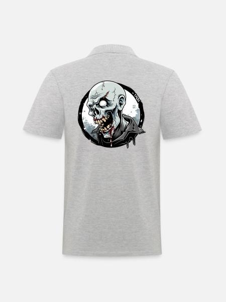Dripping Zombie Nosferatu Vampire - Men's Polo Shirt - heather grey