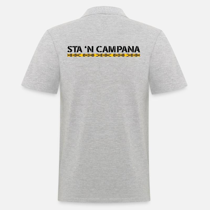 Frasi romane "Sta 'n Campana" - Polo da uomo - grigio melange
