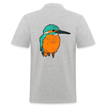 kingfisher - Men's Polo Shirt - heather grey - Back - Kai (181cm)