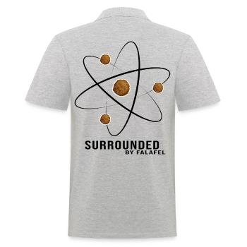 falafel kichererbsen street food arabic surrounded - Männer Poloshirt - Grau meliert - Hinten - Kai (181cm)