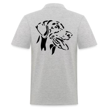 Doberman - Polo Homme - gris chiné - Dos - Kai (181cm)