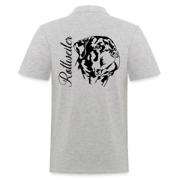 ROTTWEILER Portrait De Chien Chiens Chien Wilsigns - Polo Homme - gris chiné - Dos - Kai (181cm)