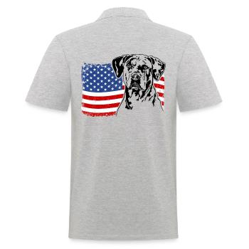 Catahoula Chien Léopard Amérique Drapeau Chiens Wilsigns - Polo Homme - gris chiné - Dos - Kai (181cm)