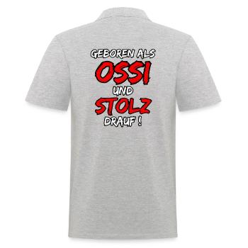 Né en tant qu’Ossi et fier de l’être ! - Polo Homme - gris chiné - Dos - Kai (181cm)