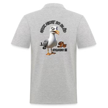 Guck nicht so Blöd Du Spacken Lustige Möwe - Männer Poloshirt - Grau meliert - Hinten - Kai (181cm)